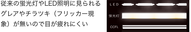 眩しくない・チラつきがない